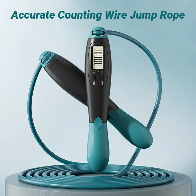 Cuerda de Saltar con Contador — Acero Ajustable & Fitness