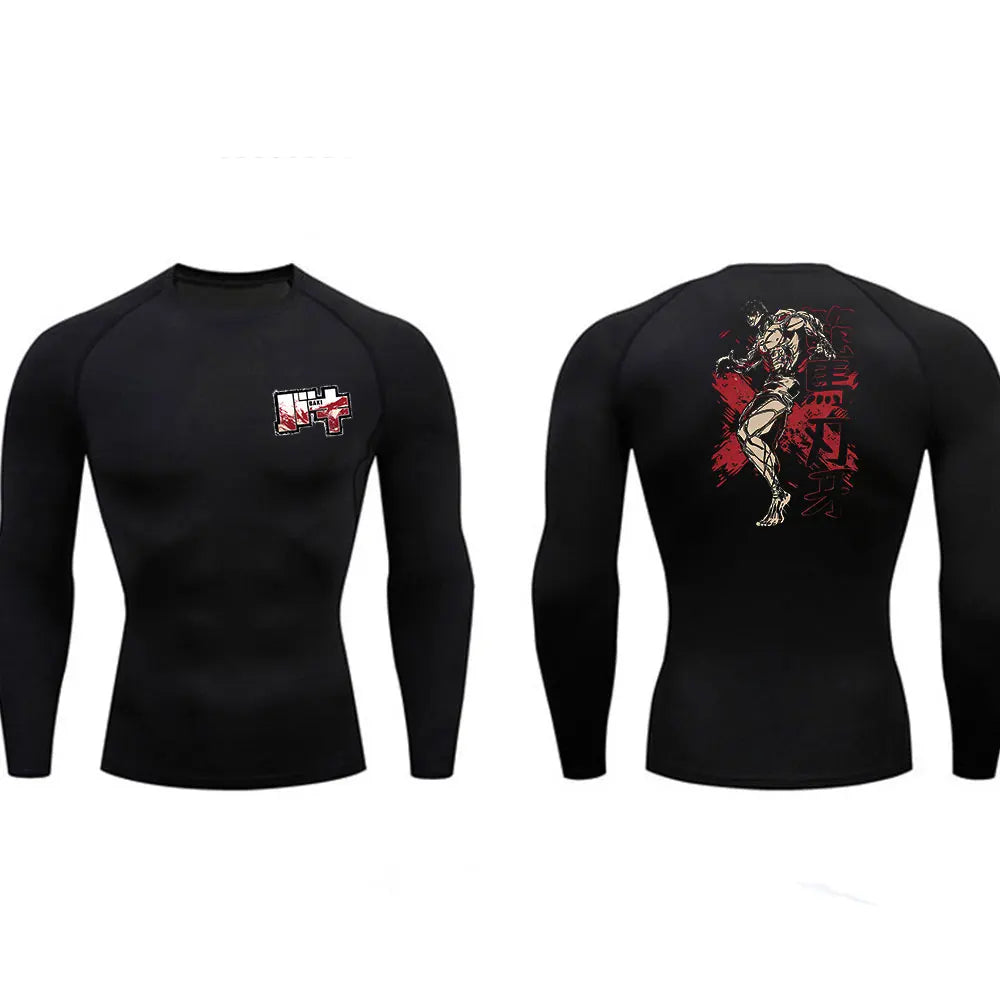 Rashguard Compresión MMA — Diseño Guerrero Oscuro | BJJ & Boxeo