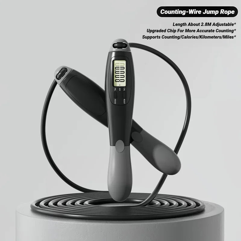 Cuerda de Saltar con Contador — Acero Ajustable & Fitness