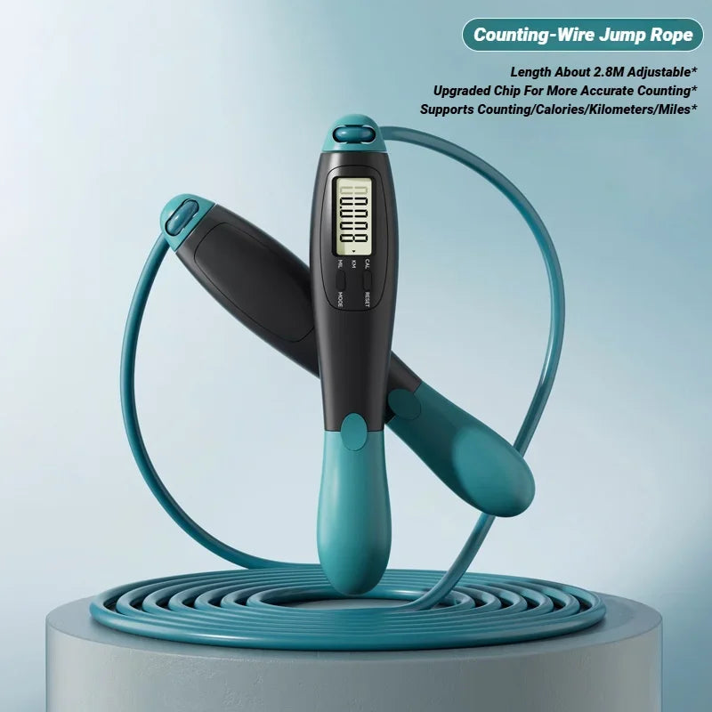Cuerda de Saltar con Contador — Acero Ajustable & Fitness