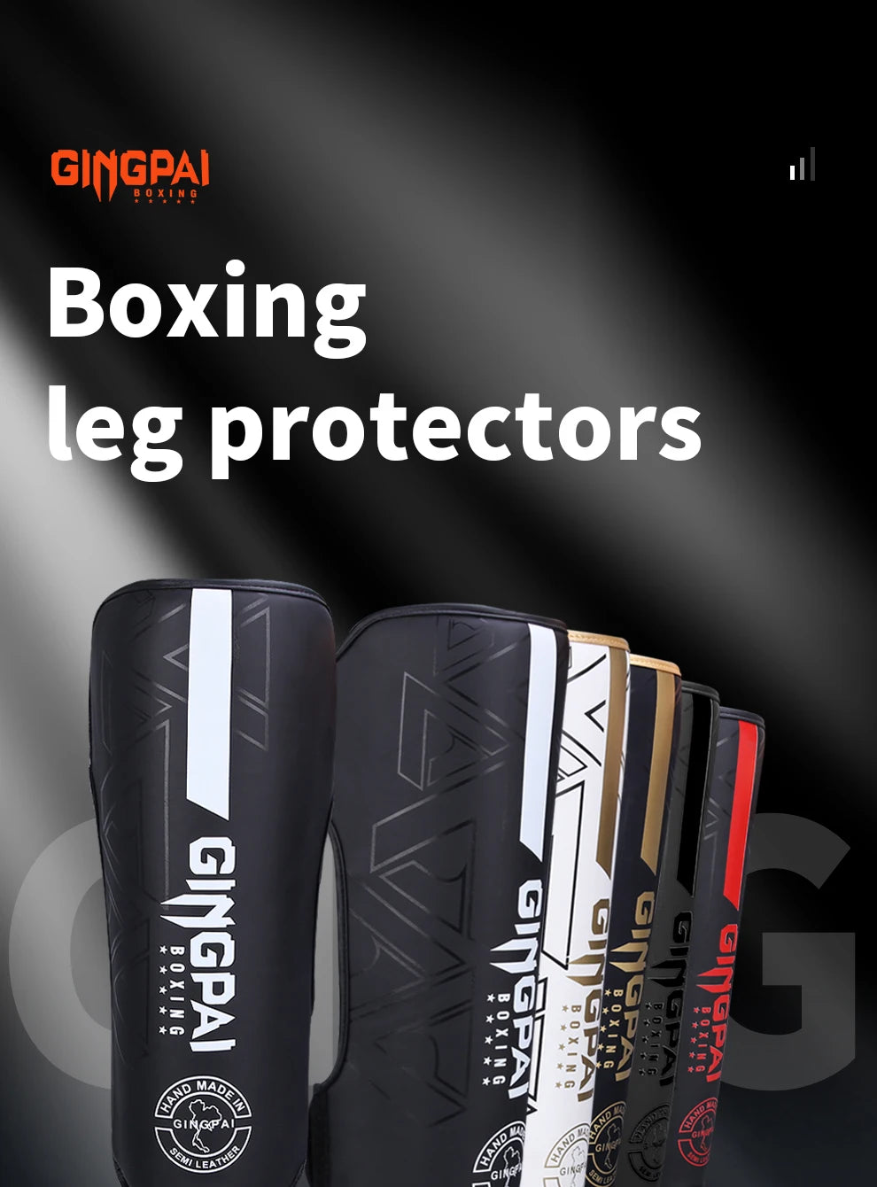 Espinilleras Boxeo PU — Muay Thai & MMA