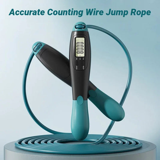 Cuerda de Saltar con Contador — Acero Ajustable & Fitness