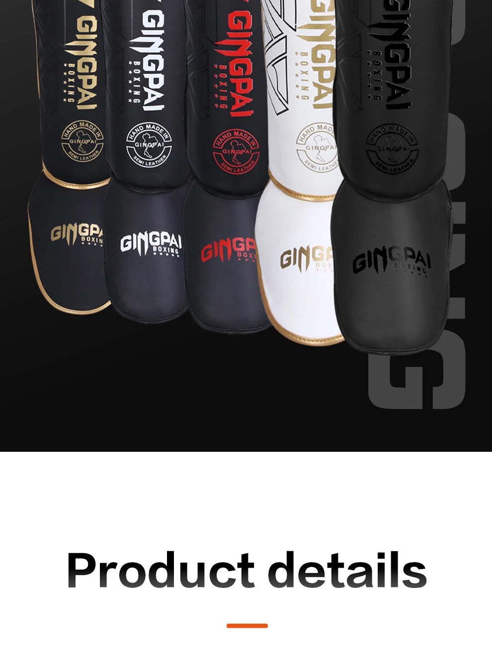 Espinilleras Boxeo PU — Muay Thai & MMA
