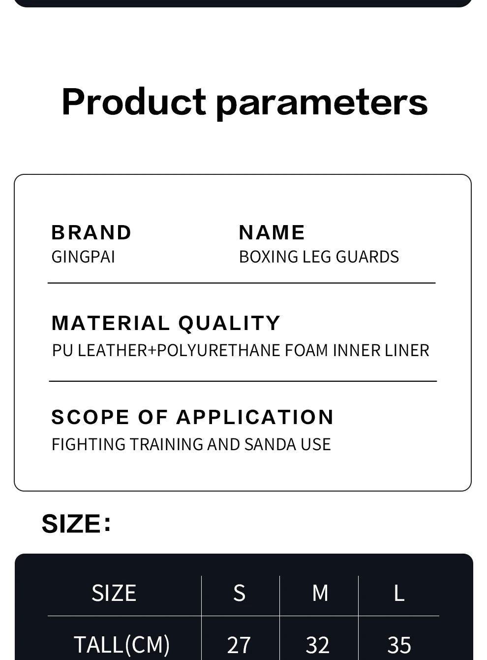 Espinilleras Boxeo PU — Muay Thai & MMA