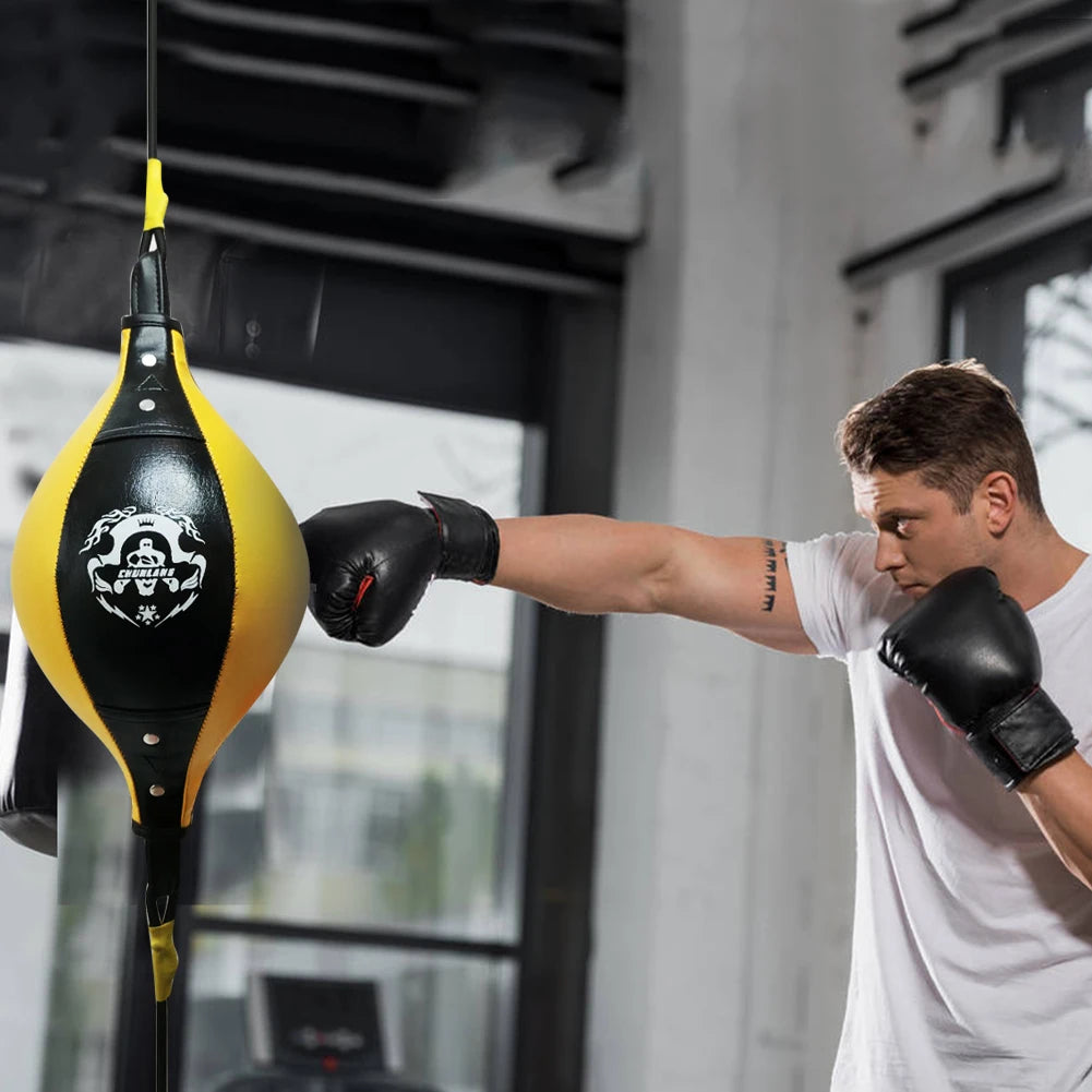 Pelota de Boxeo Doble Extremo Inflable — Velocidad & Reflejos Muay Thai