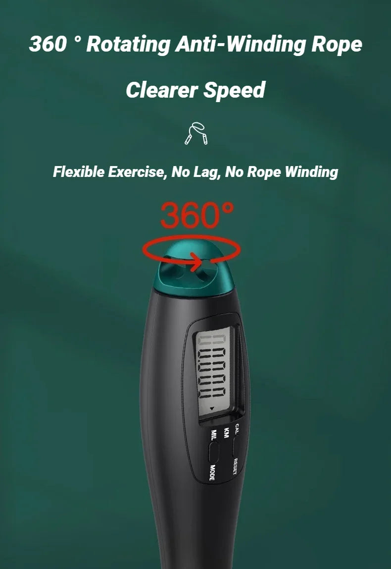 Cuerda de Saltar con Contador — Acero Ajustable & Fitness